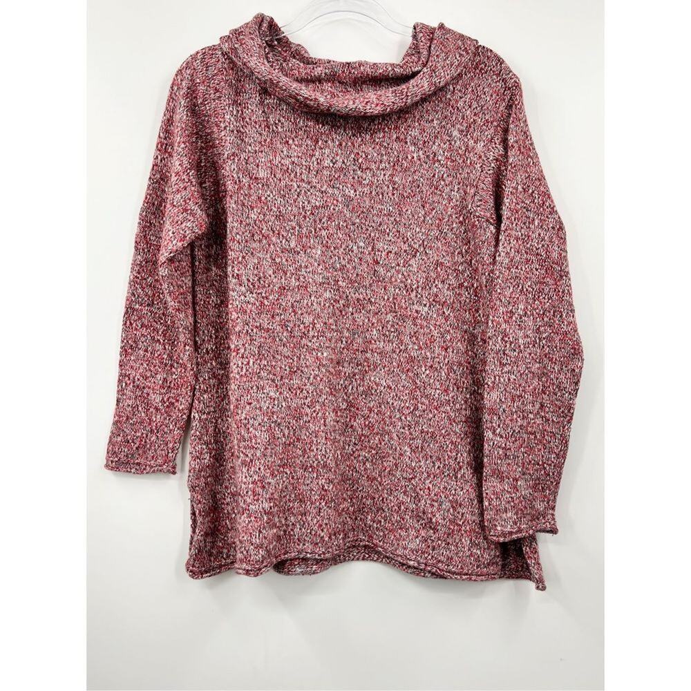 J. Jill Sweater Women's Multicolor Wool‎ Blend Cowl-Neck Knitted Size Medium